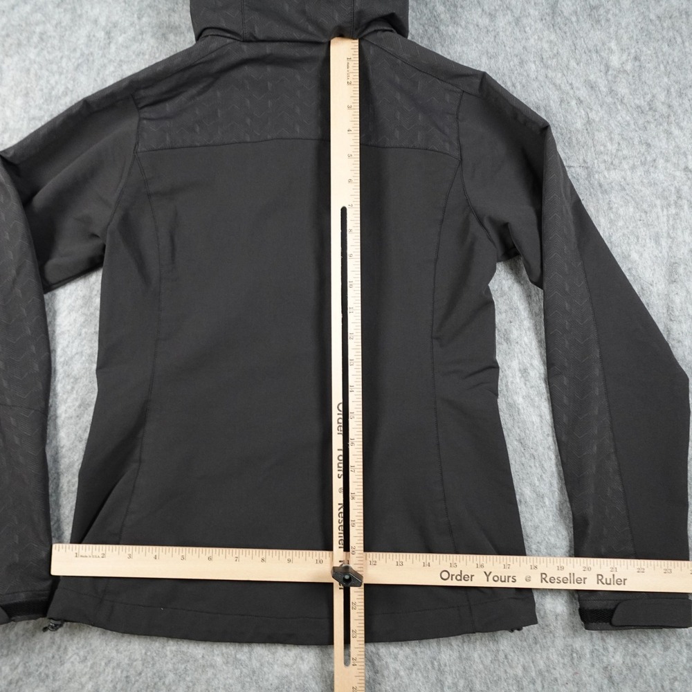 REI Jacket Women Extra Small Black Full Zip Hooded Softshell Windbreaker‎ - Picture 9 of 12